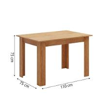 Conjunto De Mesa Sala De Jantar Place 1,10m 4 Cadeiras Veludo Viero Madeirado / Cinza - 3