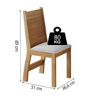 Conjunto De Mesa Sala De Jantar Place 1,10m 4 Cadeiras Veludo Viero Madeirado