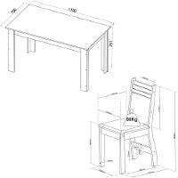 Conjunto De Mesa Sala De Jantar Place 1,10m 4 Cadeiras Veludo Viero Madeirado - 6