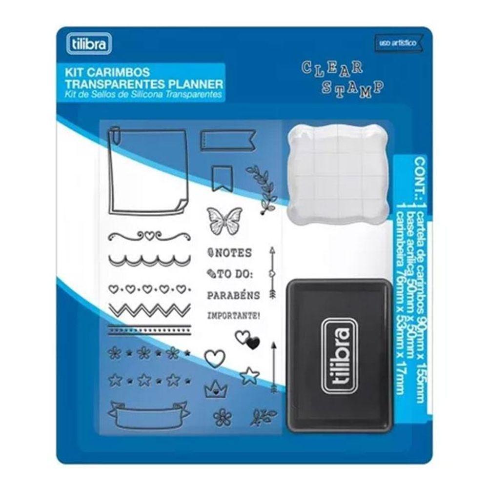 Kit Carimbos Planner Transparente - Tilibra - 1