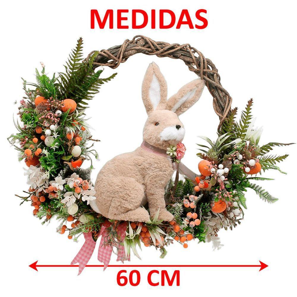 Guirlanda Enfeite De Páscoa Coelho Decorativa Arranjos 60cm - 6