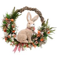 Guirlanda Enfeite De Páscoa Coelho Decorativa Arranjos 60cm - 1