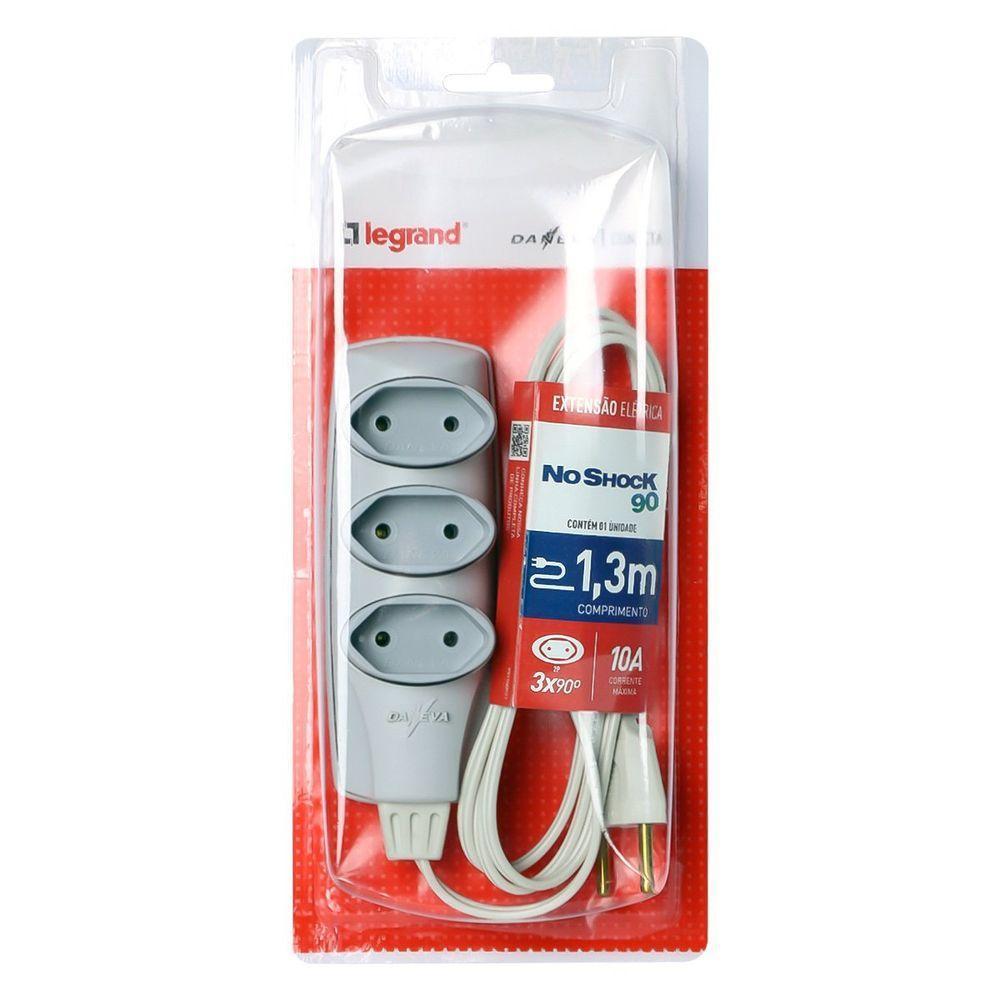 Extensao Noshock 90 Pl 2x0,75 2p 10a Cinza 1,3 Metros Dn1903 - 1