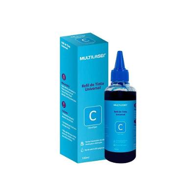 Refil De Tinta Compatível Universal Para Epson Hp Canon 100ml Cor:ciano