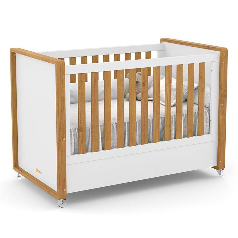 Berço Americano Tutto New Branco Soft-freijó E Colchão Supreme - Matic Móveis Branco Soft-freijó - 2