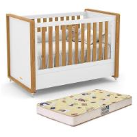 Berço Americano Tutto New Branco Soft-freijó E Colchão Supreme - Matic Móveis Branco Soft-freijó - 1