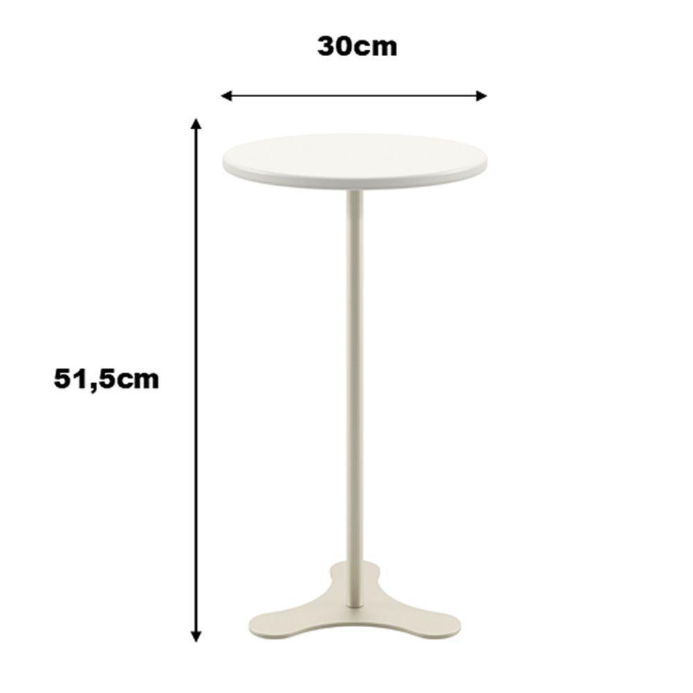 Mesa Apoio Orb Baixa Off-white Fosco-champanhe - 2