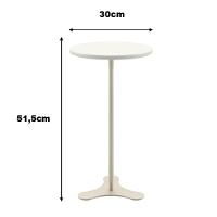 Mesa Apoio Orb Baixa Off-white Fosco-champanhe - 2