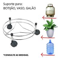 Suporte Para Botijão De Gás Aço Cromado Tubular Reforçado 30cm - Araminas - 5