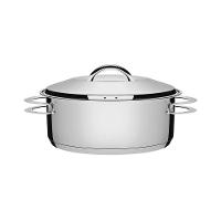 Caçarola Tramontina Solar Rasa Em Aço Inox Fundo Triplo Com Tampa E Alças 24 Cm 4,7 L - 1