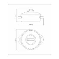 Caçarola Tramontina Solar Rasa Em Aço Inox Fundo Triplo Com Tampa E Alças 24 Cm 4,7 L - 5