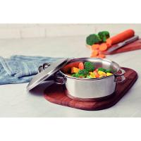 Caçarola Tramontina Solar Rasa Em Aço Inox Fundo Triplo Com Tampa E Alças 24 Cm 4,7 L - 6