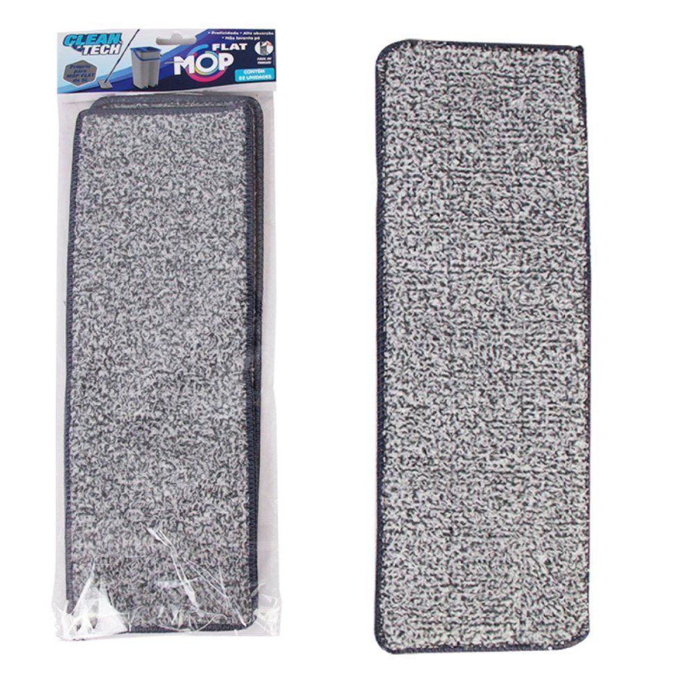 Kit Com 2 Refis Mop Microfribra Flat Para Limpeza Profunda - 1