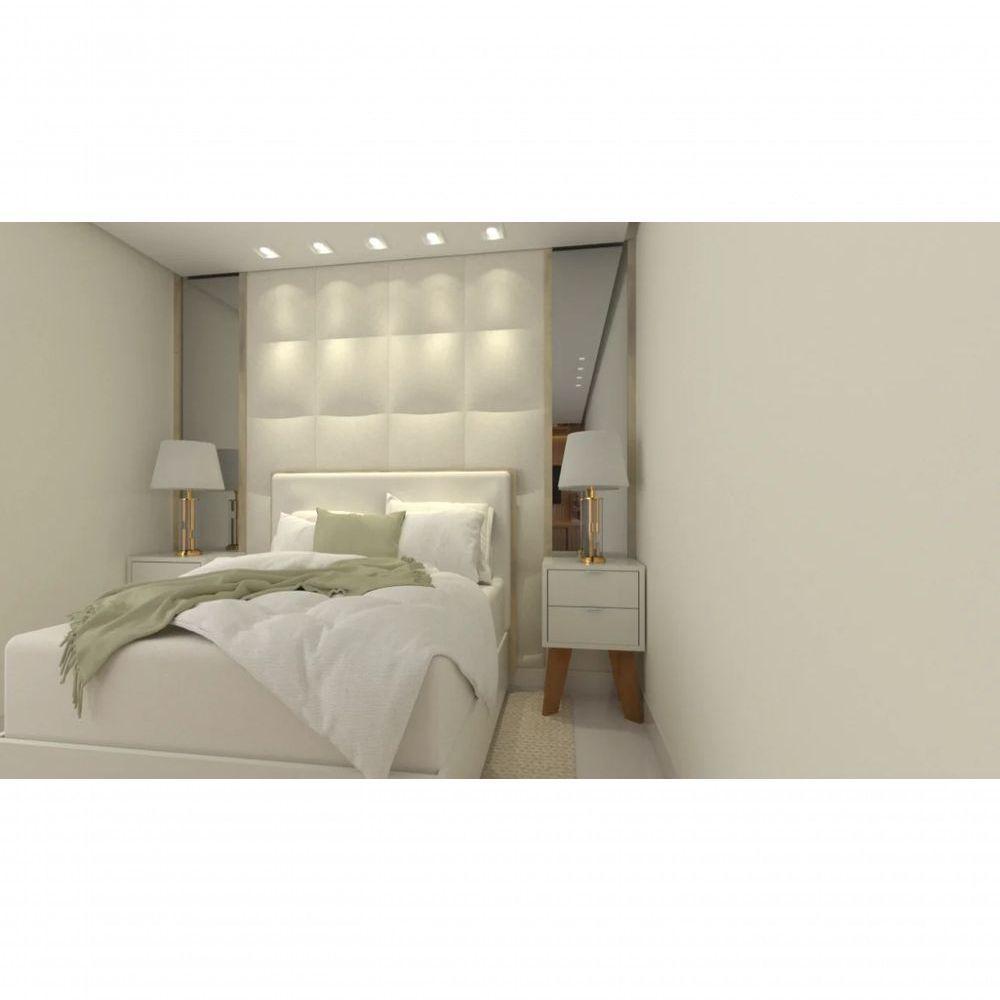 Mesa De Cabeceira 30cm Branco Off White Com Gaveta E Pés - 2