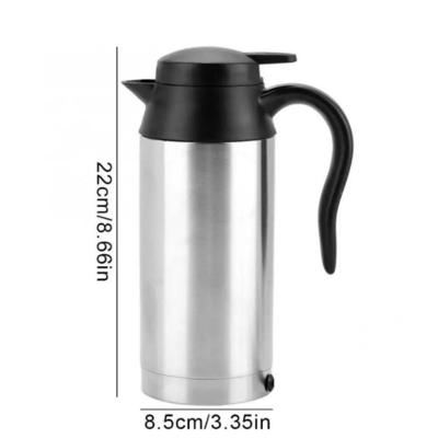 Garrafa Chaleira Termica 600ml Inox 12v Veicular Eletrica Caneca Aquecedor Portatil Copo Carro Barco Viagem Cha Cafe