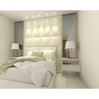 Mesa De Cabeceira 40cm Branco Off White Com Gaveta E Nicho - 6