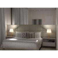 Mesa De Cabeceira 40cm Branco Off White Com Gaveta E Nicho - 8