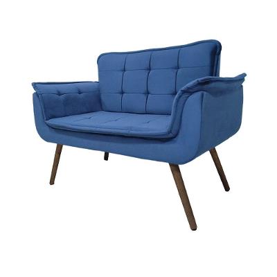 Poltrona Namoradeira Namopala Para Sala Cadeira Elegante Com Apoio De Braço Em Veludo Sentô Gelo