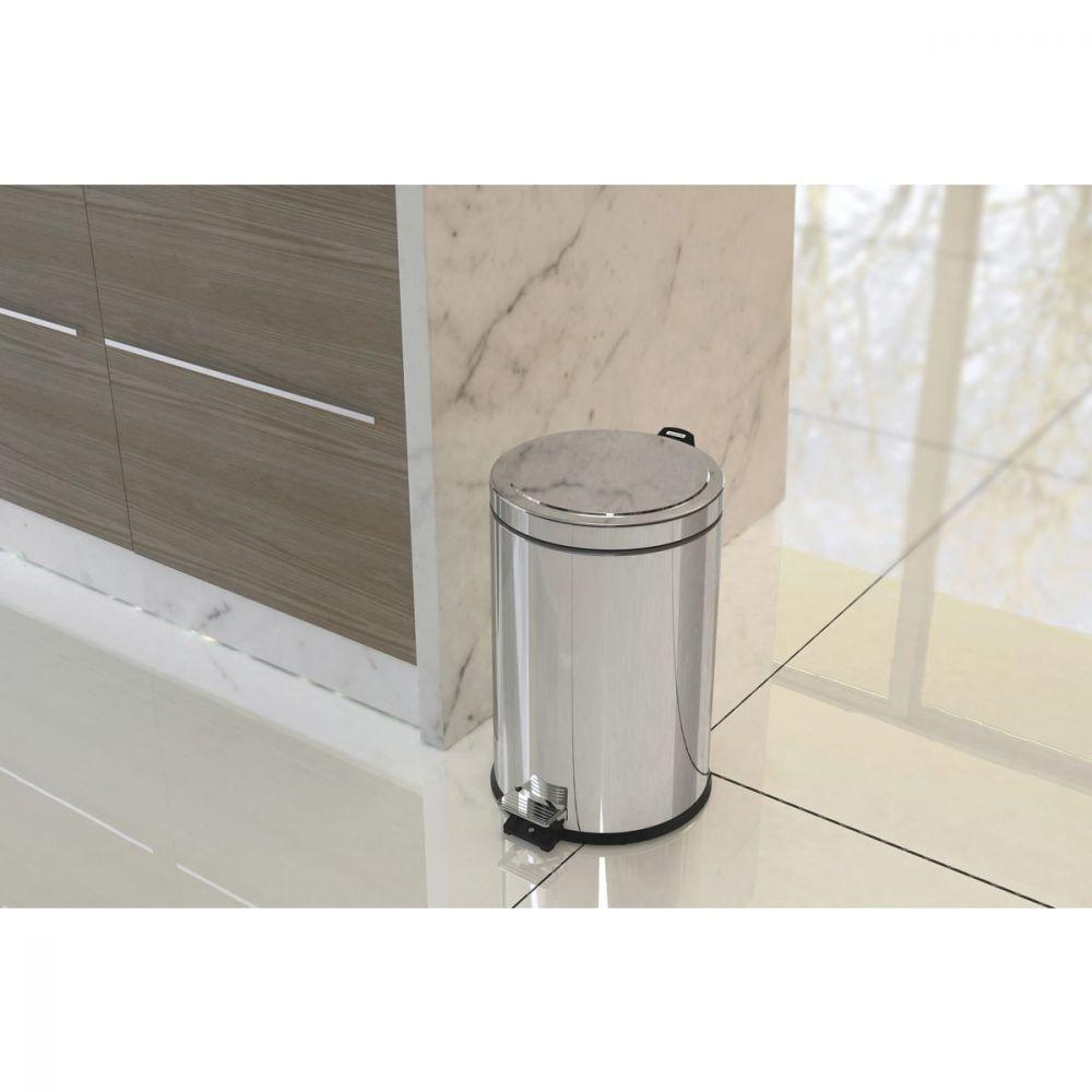 Lixeira Inox Tramontina 12L Com Pedal e Balde Interno - 4