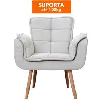 Kit 2x Poltronas Opala Para Sala Cadeira Elegante Com Apoio De Braço Em Veludo - Sentô Gelo - 4