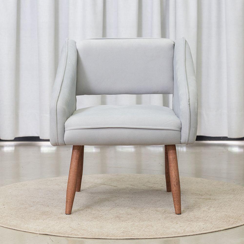 Poltrona Sala Corvet Com Apoio De Braço Sentô Prata - 2