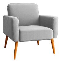 Poltrona Sala Variant Com Apoio De Braço Em Tecido Veludo Sentô Grafite - 2