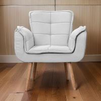 Poltrona Opala Para Sala Cadeira Elegante Com Apoio De Braço Em Veludo Sentô Gelo - 1