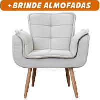 Poltrona Opala Para Sala Cadeira Elegante Com Apoio De Braço Em Veludo Sentô Gelo - 2