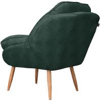 Poltrona Cadeira Landal Poltrona Sala Com Apoio De Braço Em Fibra Siliconizada - Sentô Verde Escuro