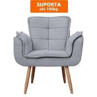 Kit 2x Poltronas Opala Para Sala Cadeira Elegante Com Apoio De Braço Em Veludo - Sentô Grafite - 4