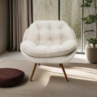 Poltrona Cadeira Landal Poltrona Sala Com Apoio De Braço Em Fibra Siliconizada - Sentô Gelo - 1