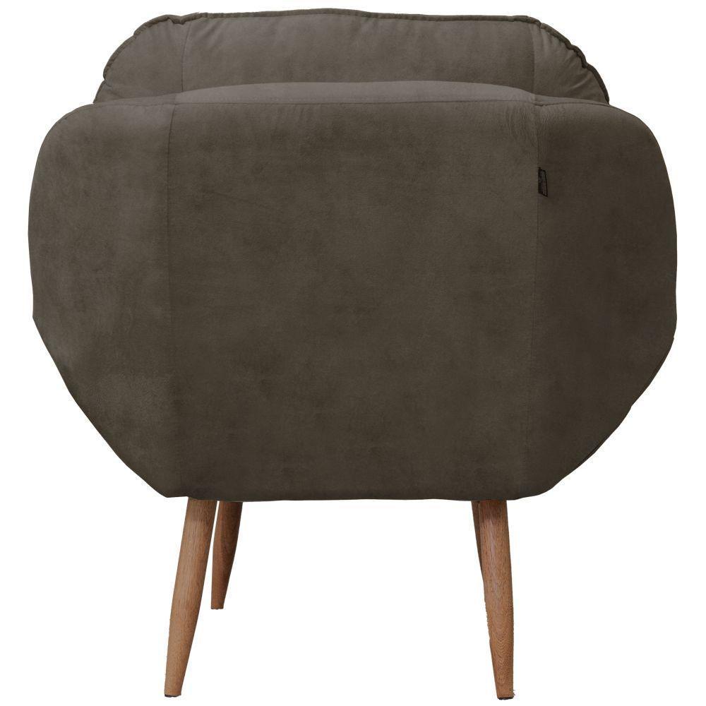 Poltrona Cadeira Landal Poltrona Sala Com Apoio De Braço Em Fibra Siliconizada - Sentô Capuccino - 5