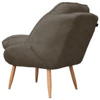 Poltrona Cadeira Landal Poltrona Sala Com Apoio De Braço Em Fibra Siliconizada - Sentô Capuccino