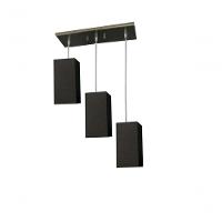 Pendente Dream Led 3 Luzes 10w Com Cúpulas Pretas - 220v, 6400k (luz Branca) - 1