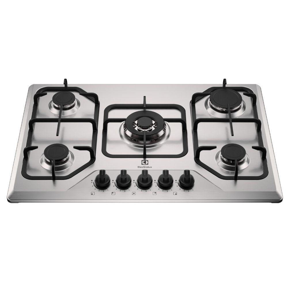 Cooktop à Gás Electrolux 5 Bocas Multi Chama Mesa Inox KE5XC Bivolt - 1