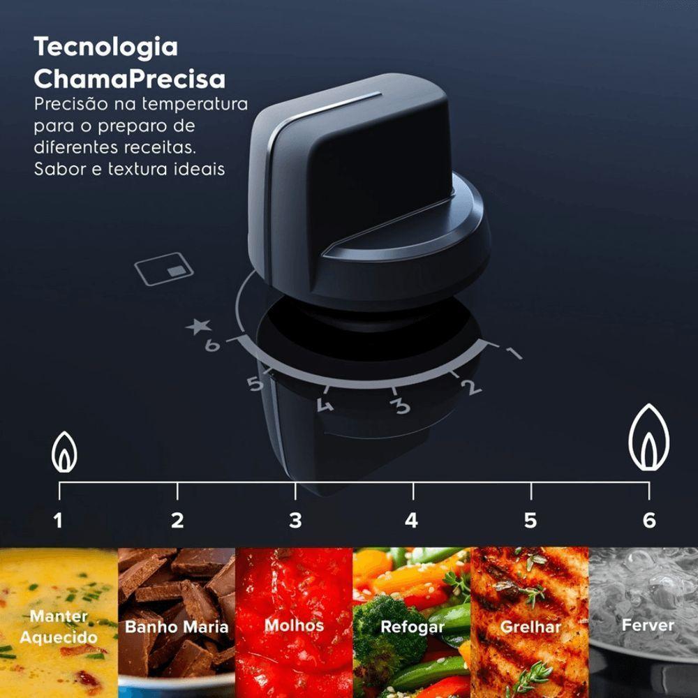 Cooktop à Gás Electrolux 5 Bocas Multi Chama Mesa Inox KE5XC Bivolt - 4