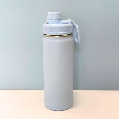 Garrafa Térmica De Aço Inox Azul Ciano Com Alça E Bico - 780ml
