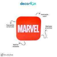 Luminária Box Marvel Vermelha: Estilo E Aventura Para A Decoração De Fãs De Super-heróis - 2