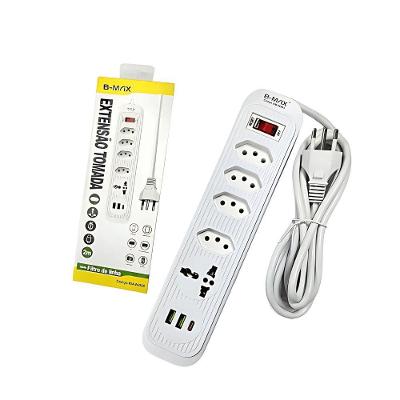 Extensão 3 Tomadas - Tripolar - Usb-type-c - B-max