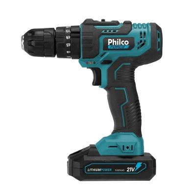 Parafusadeira Philco  Maleta + Fenda e Philips 21V Bateria