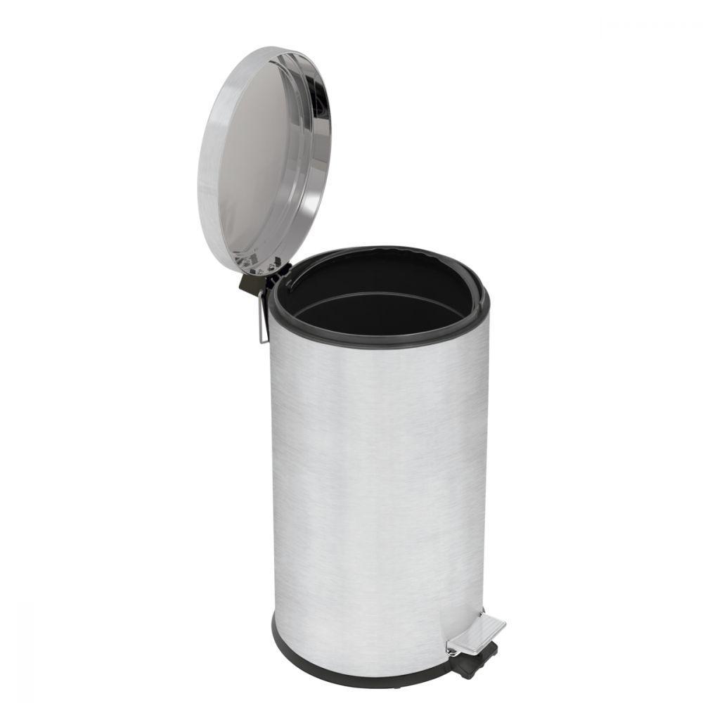 Lixeira Inox Tramontina 20L Brasil Plus Pedal e Amortecedor - 6