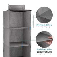 Organizador Multiuso Para Sapatos Roupas E Acessorios Com 5 Prateleiras E Cabideiro Para Closet Guarda Roupa E Armario - 8