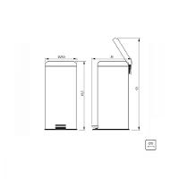 Lixeira Inox Tramontina 30L com Pedal e Balde Interno - 4