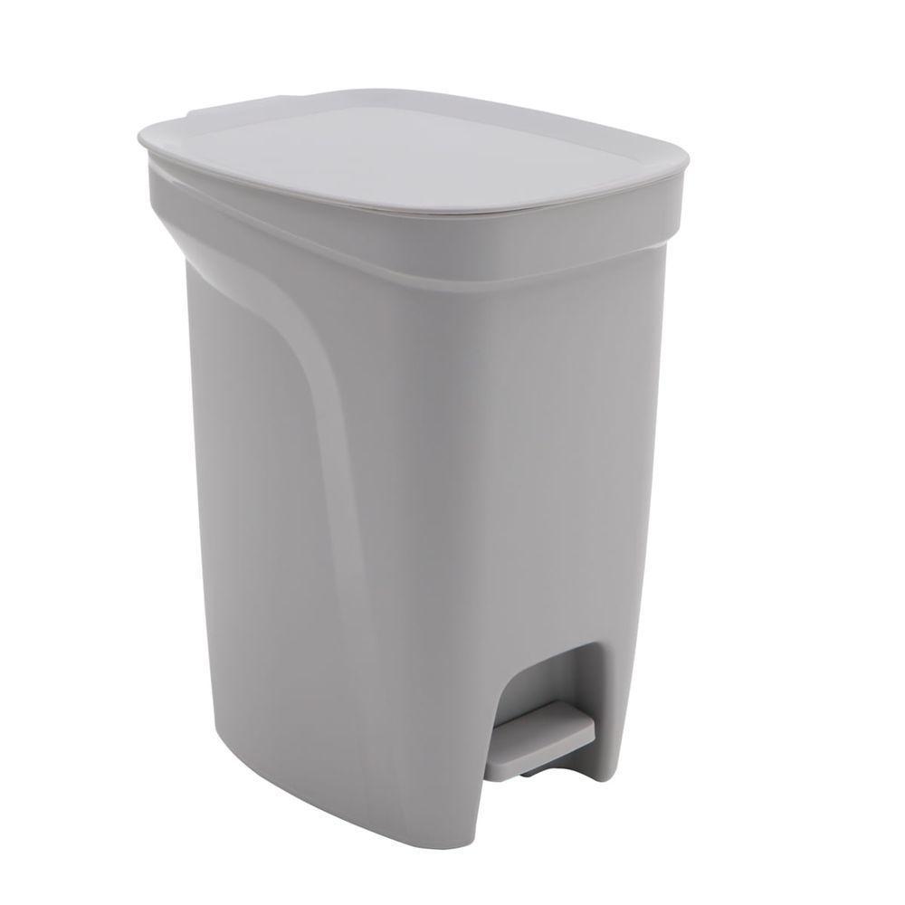 Lixeira Tramontina 10 Litros Compact Em Polipropileno Cinza - 1