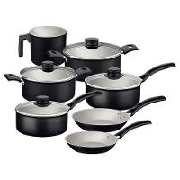 Jogo De Panelas Tramontina Turim 7 Peças Em Alumínio Antiaderente Starflon Max Preto - 1