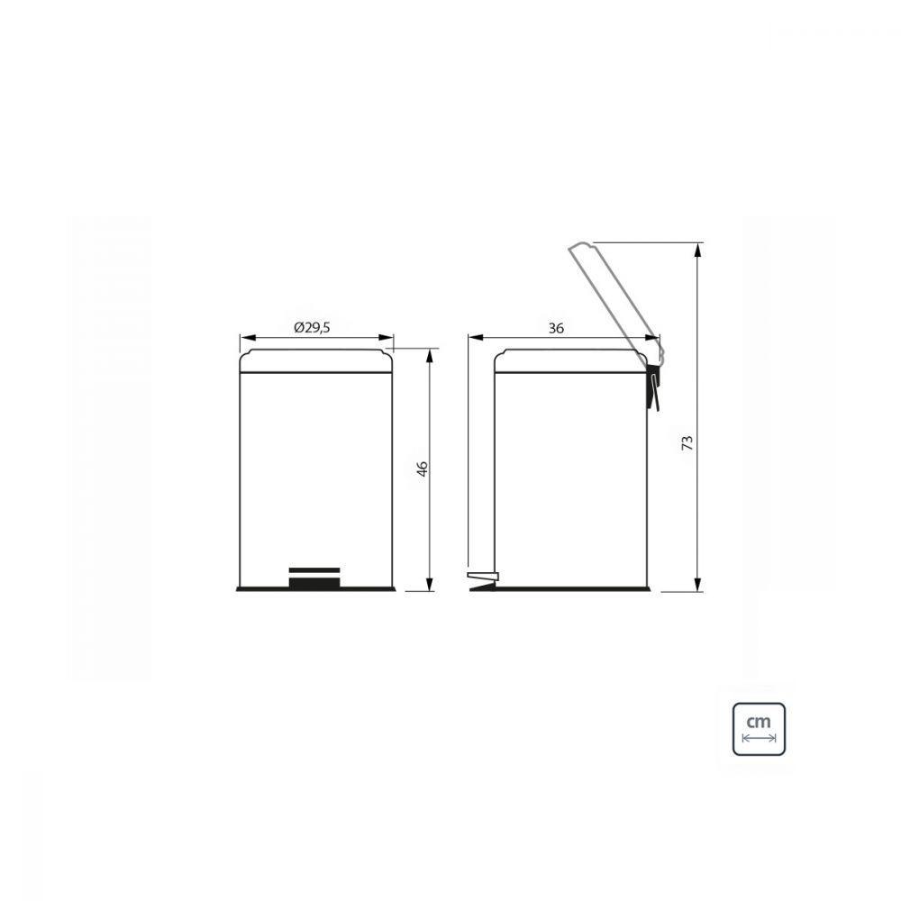 Lixeira Inox 20 Litros com Pedal e Balde Interno Tramontina - 2