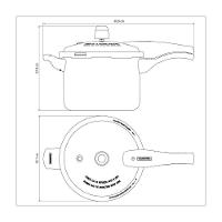 Panela De Pressão Tramontina Vancouver Em Alumínio Antiaderente Starflon Max Grafite 20 Cm 4,5 L - 5