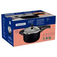 Panela De Pressão Tramontina Vancouver Effect Em Alumínio Antiaderente Starflon Max Preto 24 Cm 6 L - 5
