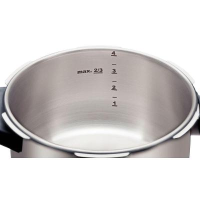 Panela De Pressão Tramontina Solar Aço Inox 6 L Fundo Triplo Com 5 Dispositivos De Segurança 22 Cm