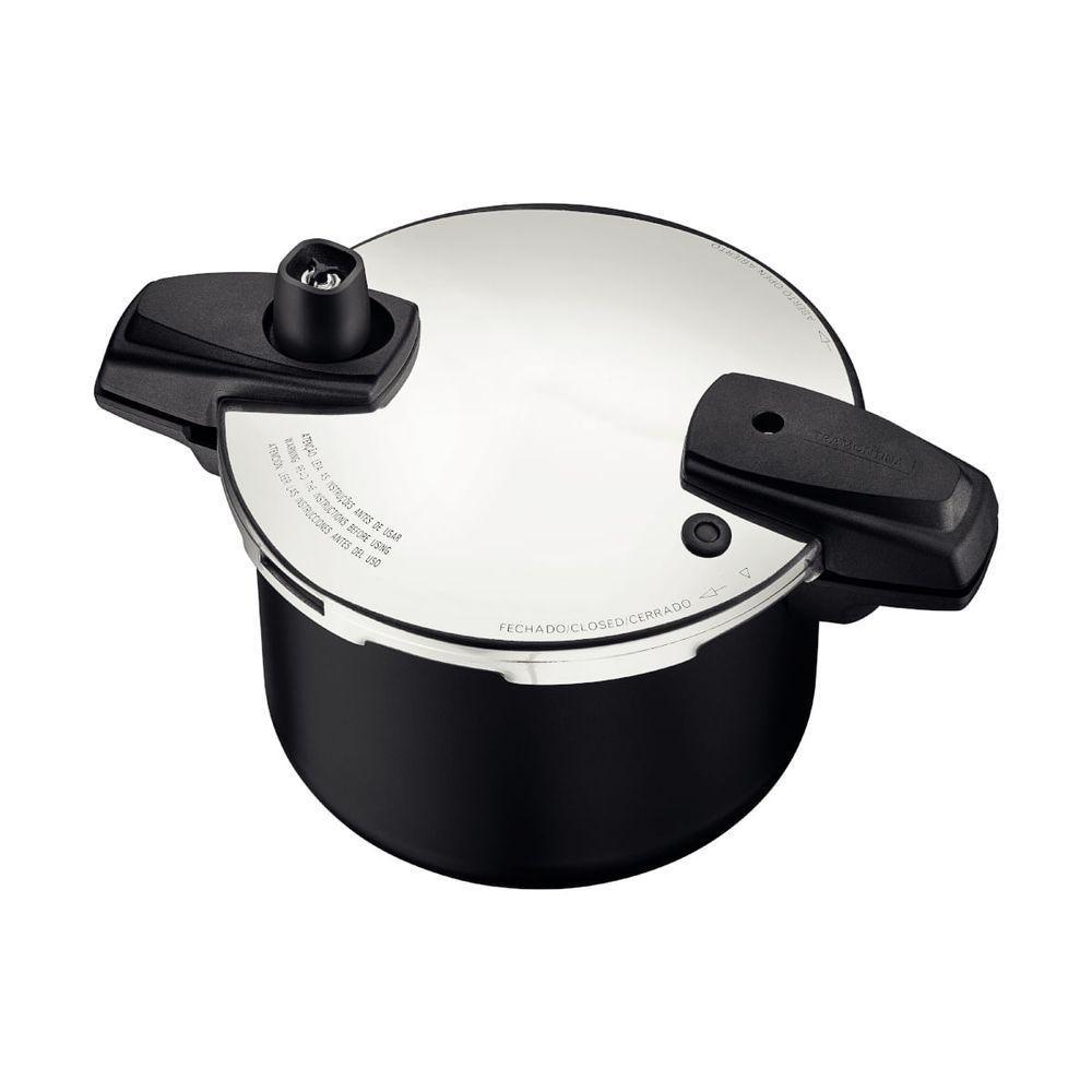 Panela De Pressão Tramontina Arizona Em Alumínio Antiaderente Starflon Max Preto 20 Cm 4,5 L - 8